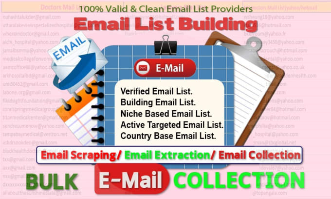 Gig Preview - Collect targeted active and verified niche email list for email marketing