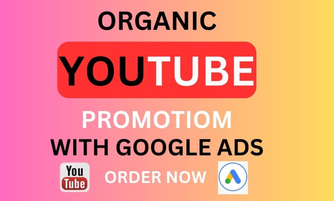 Gig Preview - Do fast organic youtube video promotion by google ads