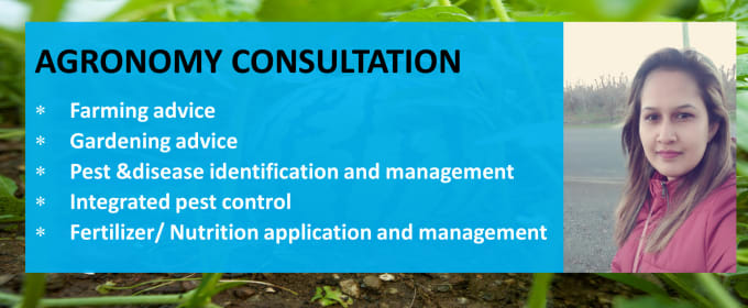 Gig Preview - Be your agronomy consultant