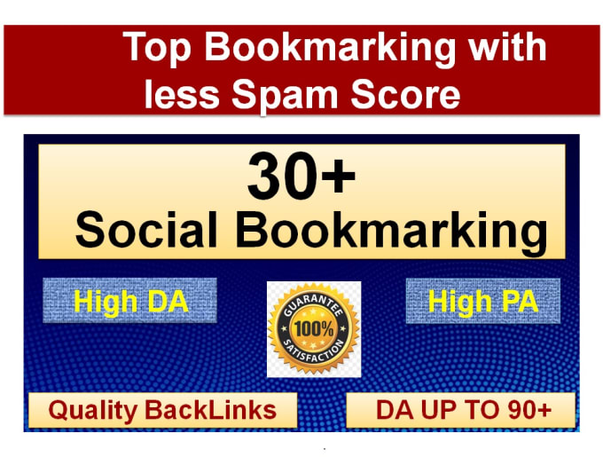 Gig Preview - Create high authority social bookmarking with less spam score backlinks