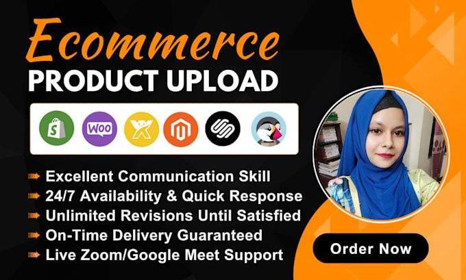 Gig Preview - Upload products to shopify, woocommerce, wix, etsy, or any ecommerce store