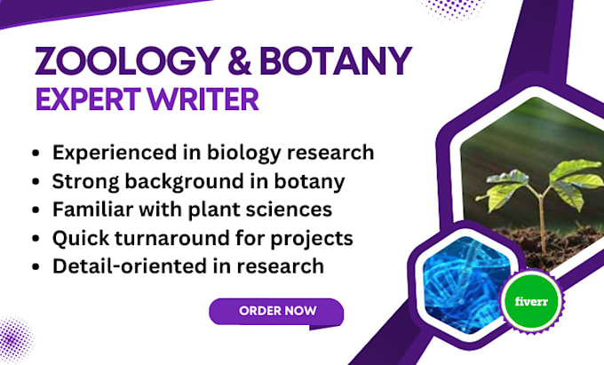 Gig Preview - Do affordable biology biotechnology hq research reports gardning articles expert