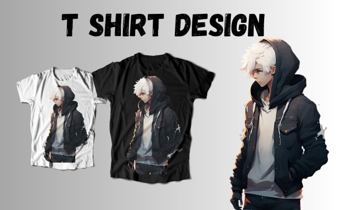 Gig Preview - Create tshirt designs using ai with realistic mockup