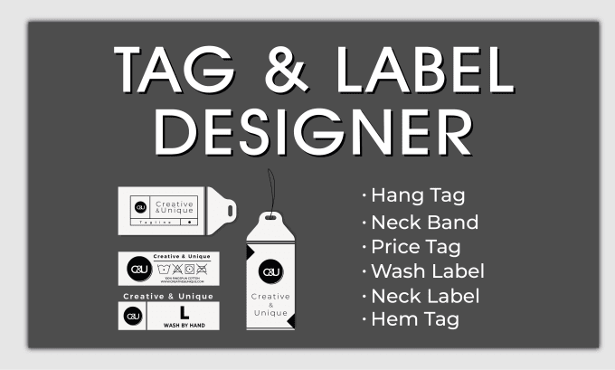 Gig Preview - Design custom clothing labels and hang tags