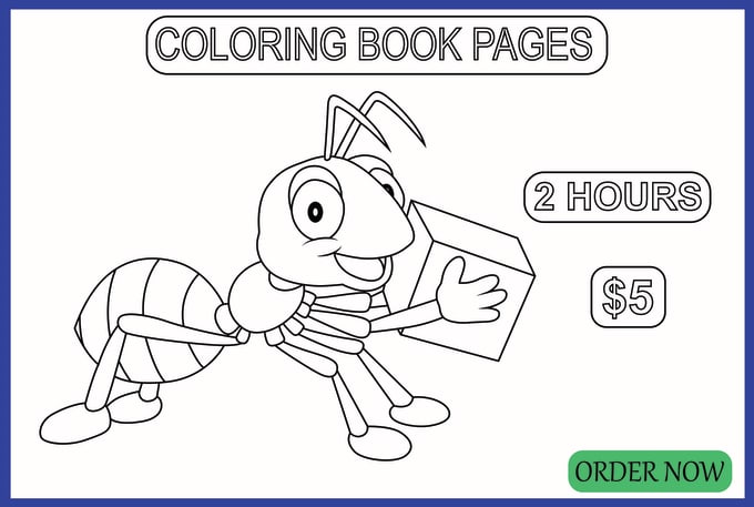 Gig Preview - Do coloring book pages illustration any images