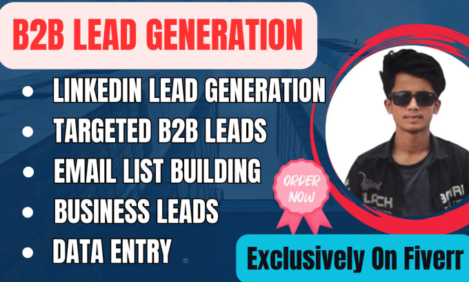 Gig Preview - Do targeted b2b linkedin lead generation and data entry