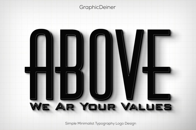 Gig Preview - Create a minimalist simple typography text based logo