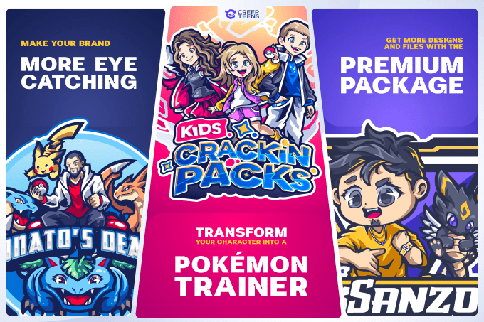 Gig Preview - Make pokemon logo for streamer, trading cards twitch youtube