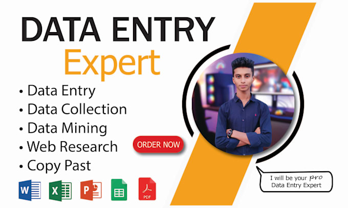 Gig Preview - Be your data entry operator and virtual assistant