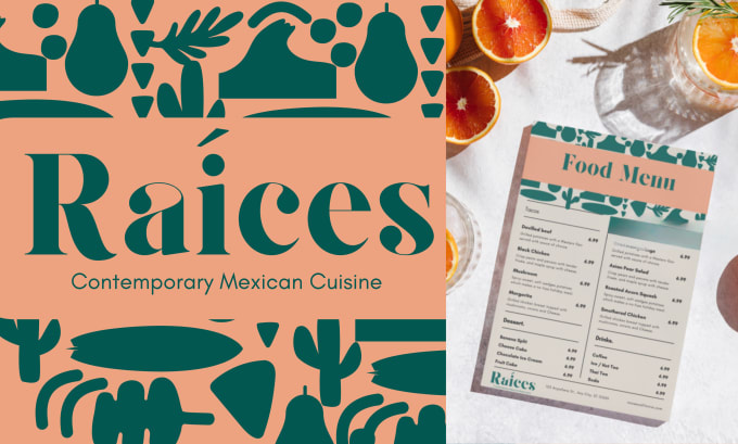 Gig Preview - Create an aesthetic brand identity for your restaurant