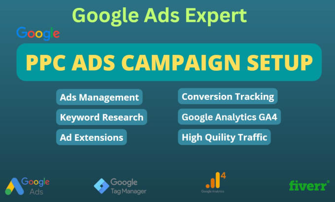 Gig Preview - Setup, optimize or manage your google ads, adwords, display ads, ppc campaigns