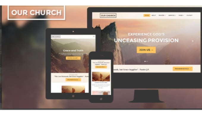 Gig Preview - Build your church website, ministry website with livestream