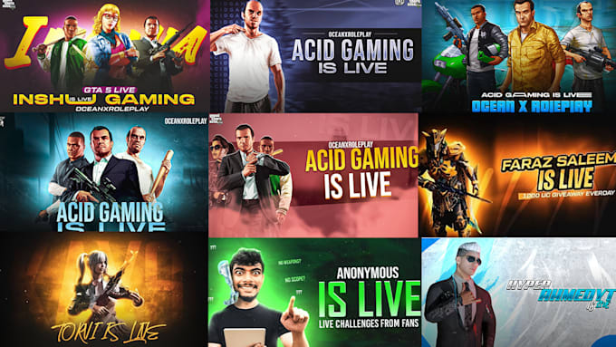 Gig Preview - Design attractive gaming thumbnails for your videos