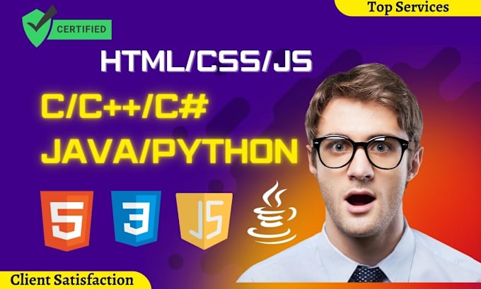 Gig Preview - Do html css javascript cpp python and java projects