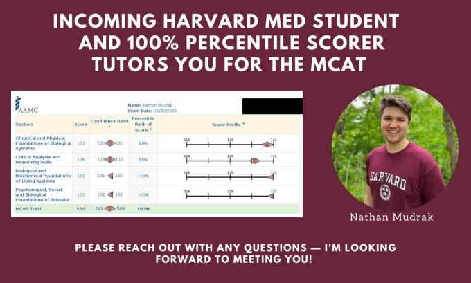 Gig Preview - Tutor you for the mcat by a 100th percentile scorer