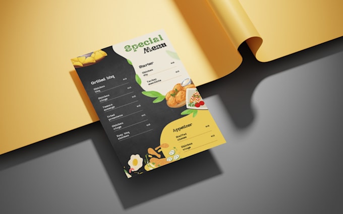 Bestseller - do an amazing menu design, food menu, restaurant menu design