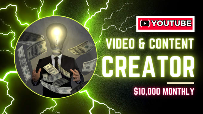 Gig Preview - Be your youtube content creator and video creator