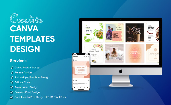 Gig Preview - Design or redesign anything in canva pro