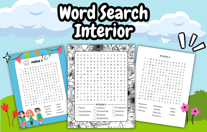 Bestseller - create a theme and niche based word search puzzle