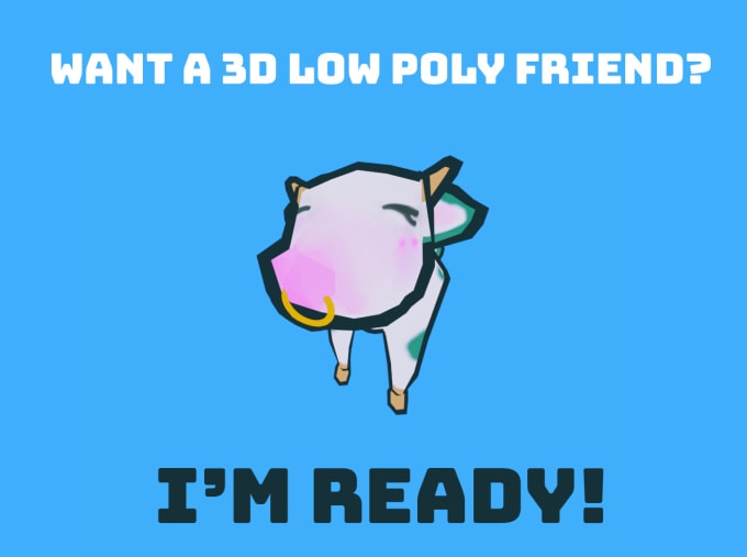 Gig Preview - Model a low poly cute animal