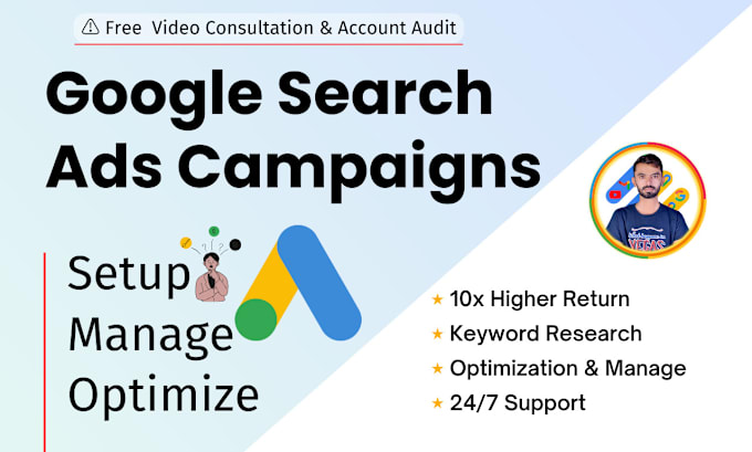 Gig Preview - Create google search ads campaign to boost your business with high CTR, low CPC