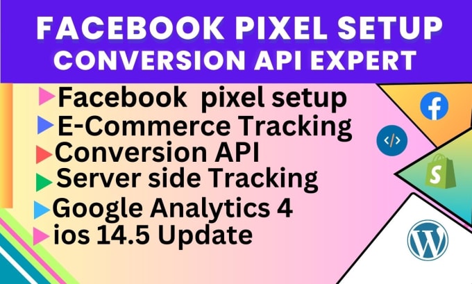 Gig Preview - Setup GTM  conversion API facebook pixel ecommerce tracking