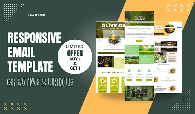 Gig Preview - Craft stunning responsive email templates buy 1 get 1 free