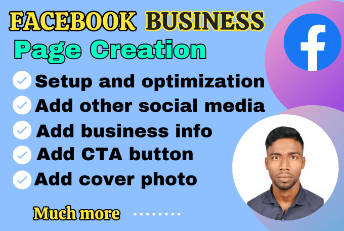 Gig Preview - Do facebook business page create and setup with cover