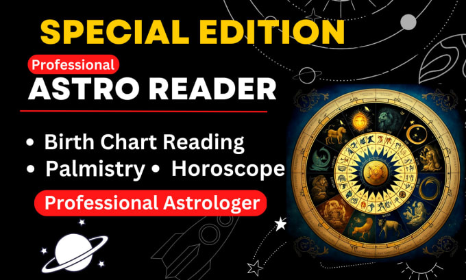 Gig Preview - Astrology reading, natal birth chart and horoscope or vedic, psychic reading