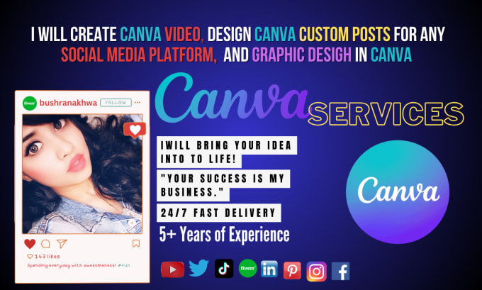 Gig Preview - Do canva design intagram templete, canva video, social media design templete