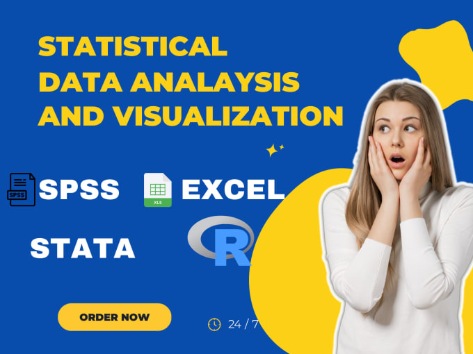 Gig Preview - Do your statistical data analysis in r excel stata matlab and in spss