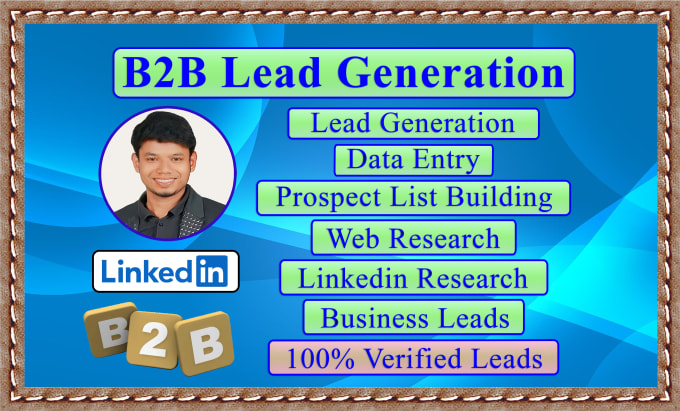 Gig Preview - Do b2b lead generation, linkedin research, and web research