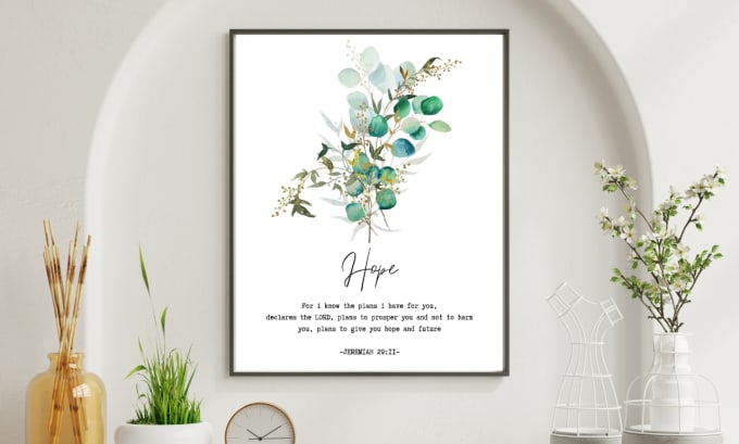 Gig Preview - Create a minimalist quote wall art for your etsy shop