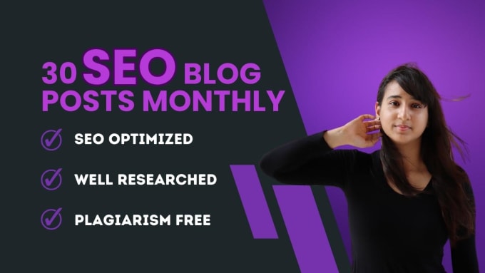 Gig Preview - Write 30 SEO blog posts monthly