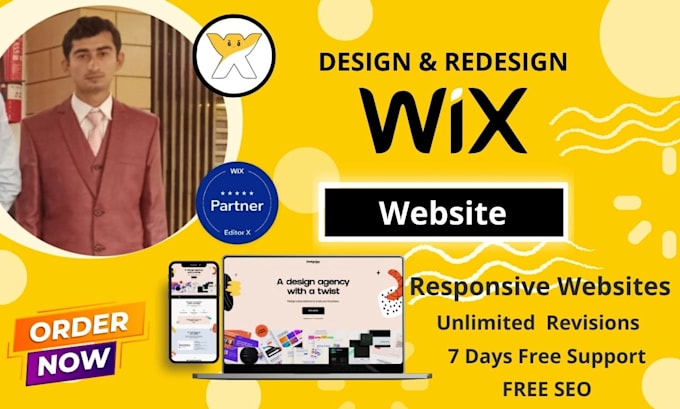 Gig Preview - Create business wix website,wix website design and redesign,wix store website