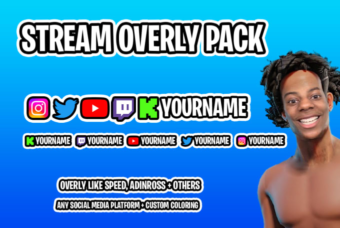 Gig Preview - Design stream overlay for your social medias