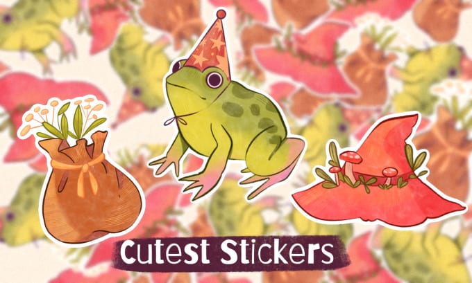 Gig Preview - Create a cute unique stickers for you