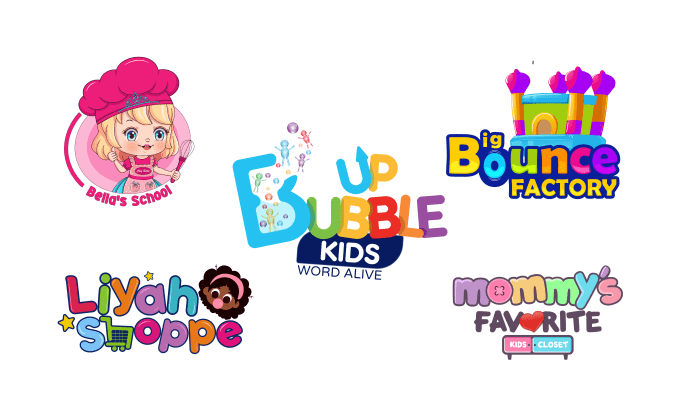 Gig Preview - Design cute colorful logo for childcare, baby and kids brand