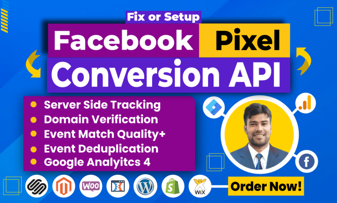 Gig Preview - Setup facebook pixel conversion API, fix meta pixel, server side tracking by GTM