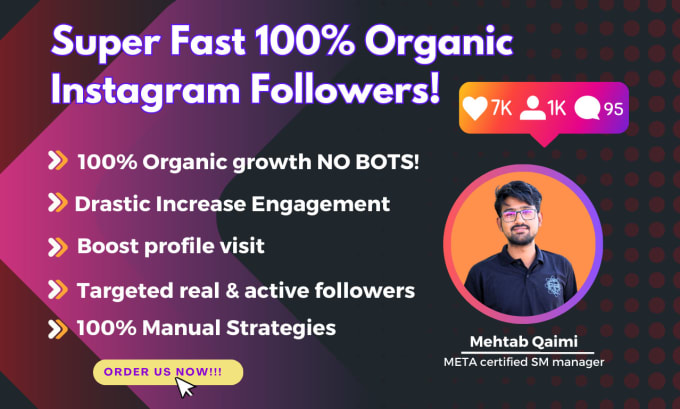 Gig Preview - Do super fast organic growth instagram promotion and marketing