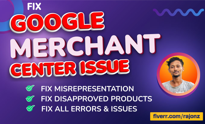 Gig Preview - Fix google merchant center errors and approved products issue