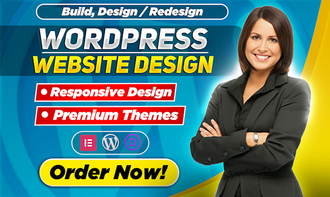 Gig Preview - Develop wordpress website design with responsive web design