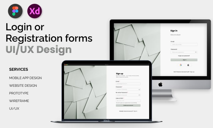 Gig Preview - Professionally design login forms, signup form and web pages