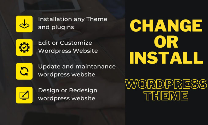 Gig Preview - Change wordpress theme within hour