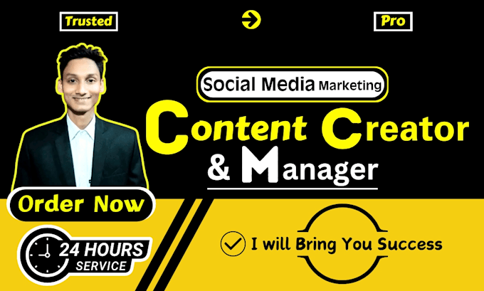 Gig Preview - Be your trusted pro social media marketing content creator and manager