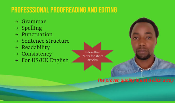 Gig Preview - Provide professional proofreading and editing services