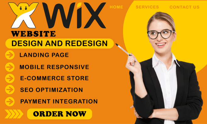 Gig Preview - Do wix design or redesign wix, wix online store,wix store