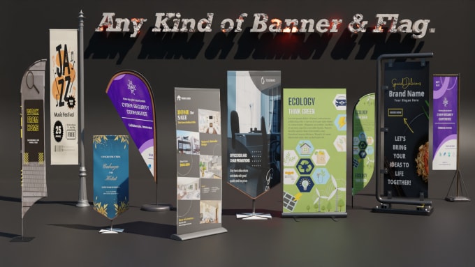 Gig Preview - Do roll up banner, retractable banner or professional feather flag