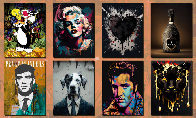 Gig Preview - Create modern and trendy canvas wallart designs in 300dpi