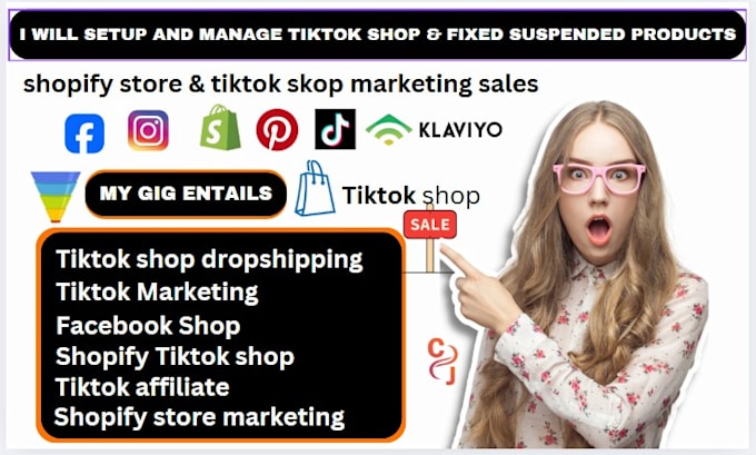 Gig Preview - Set up tiktok shop, manage tiktok shop with tiktok ads and tiktok ads manager